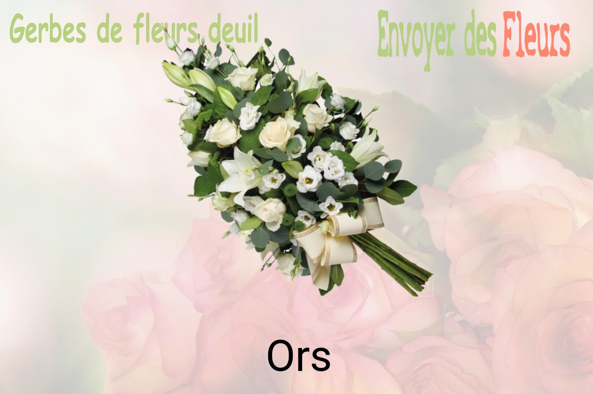 Gerbe de fleurs de deuil livrée à Ors